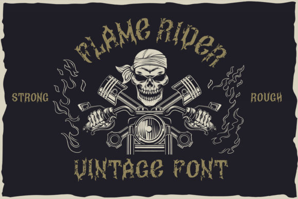 Flame Rider: A Bold Display Font for Editorial Design
