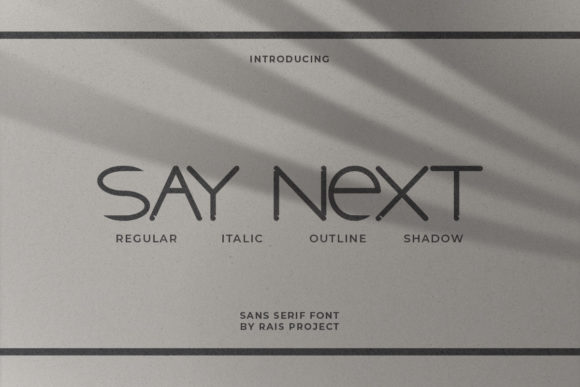 Say Next Font for Editorial Design and Content Creation